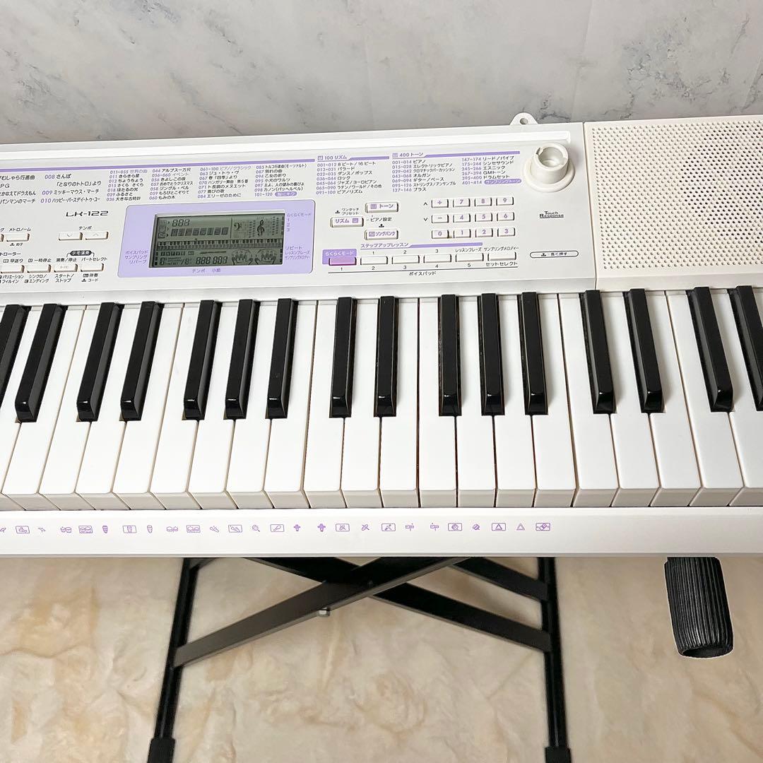 【動作確認済】CASIO LK-122 光ナビ スタンド付