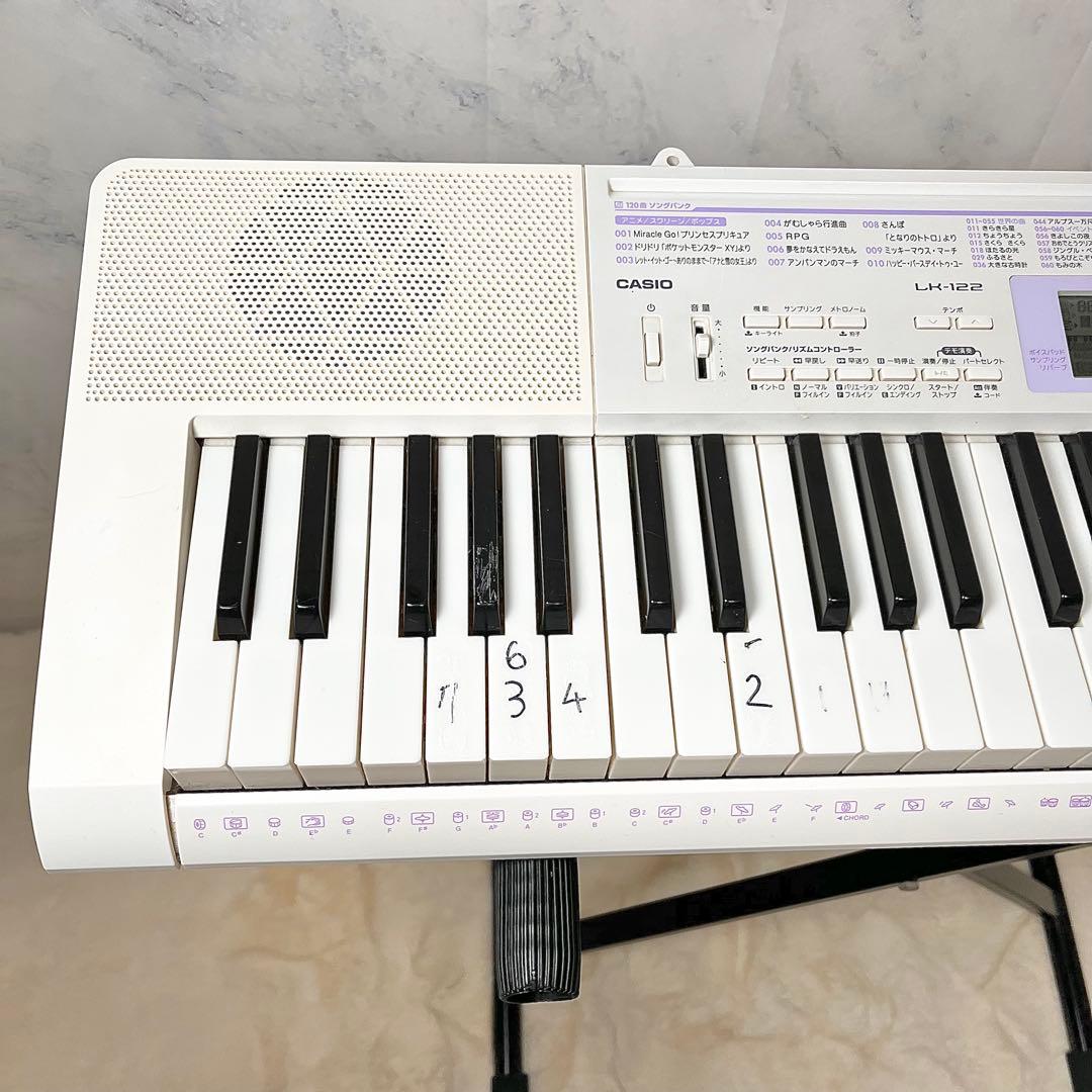 【動作確認済】CASIO LK-122 光ナビ スタンド付