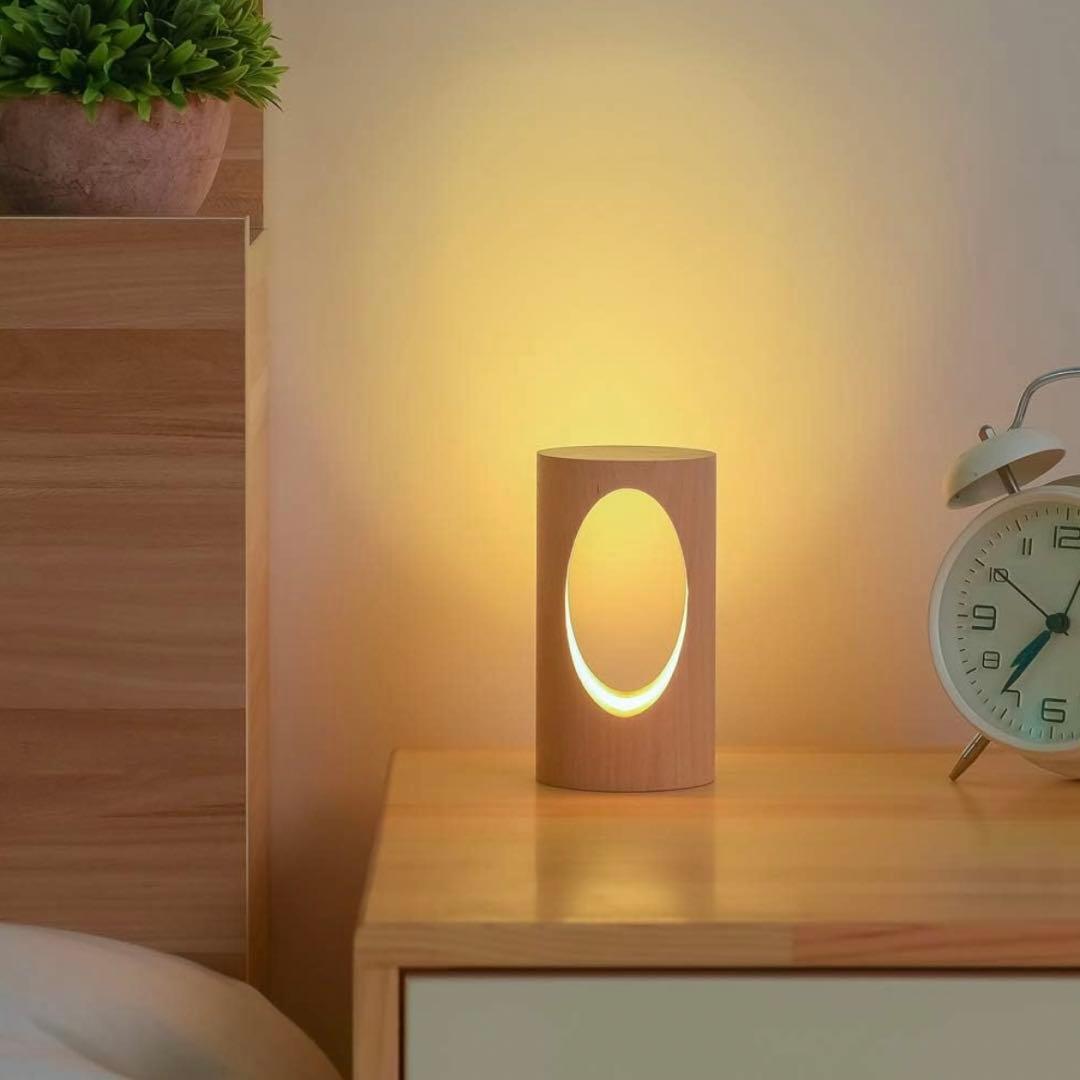 木製　テーブルランプ　照明　和風　インテリア　ベッドサイド