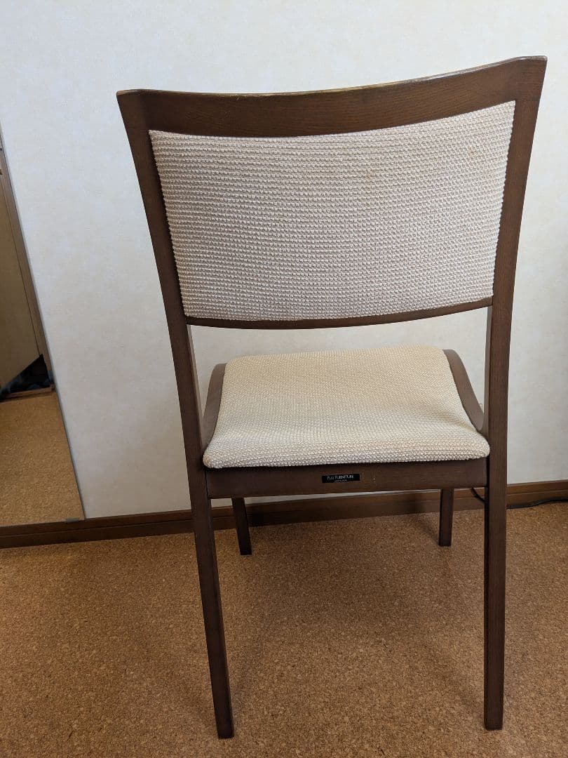 冨士ファニチア製　木製チェア 茶色