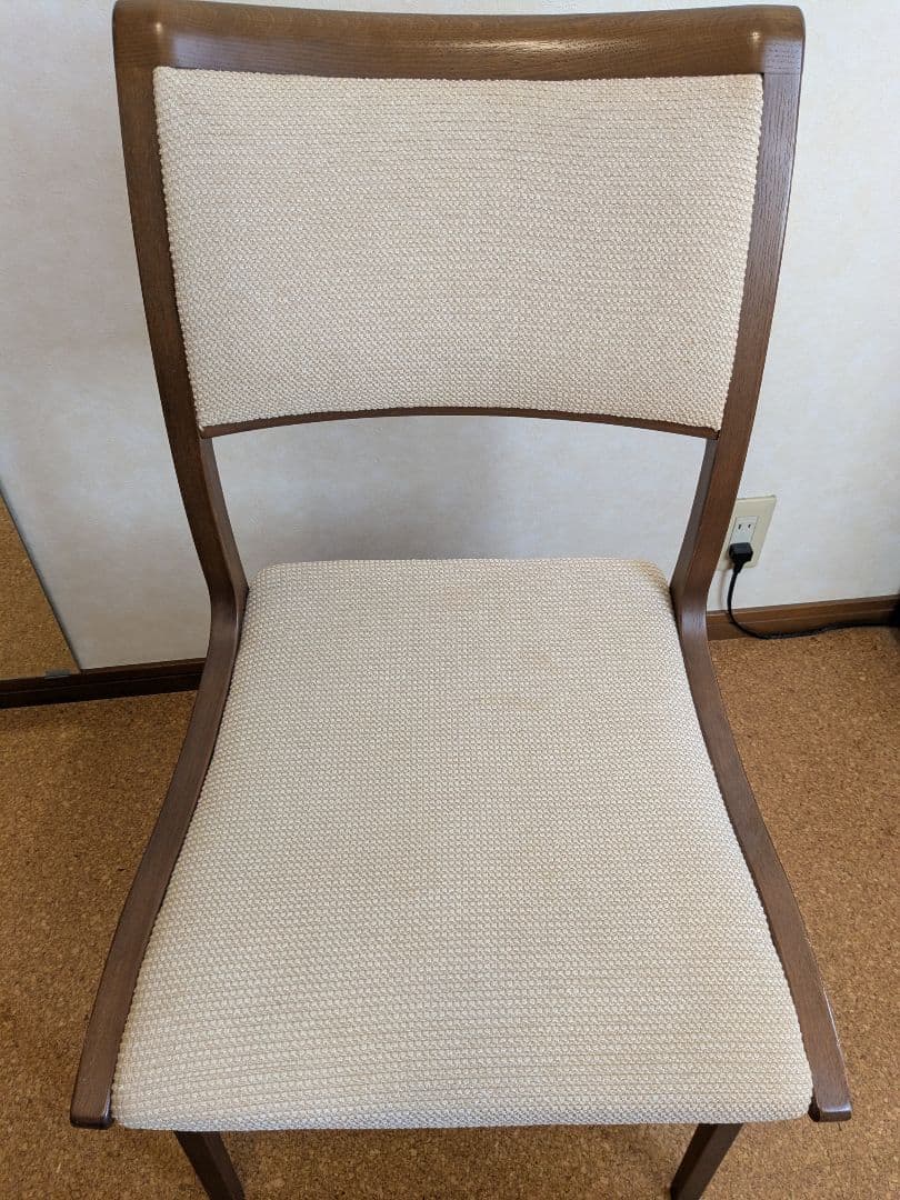 冨士ファニチア製　木製チェア 茶色