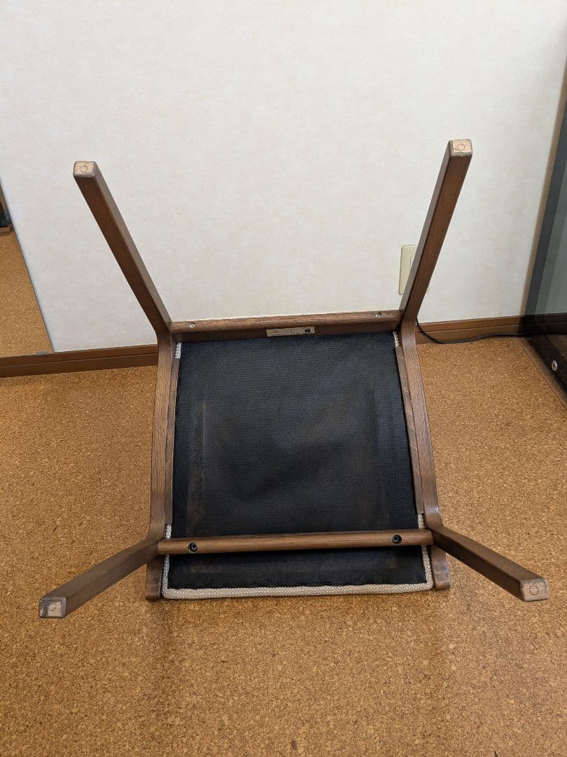 冨士ファニチア製　木製チェア 茶色
