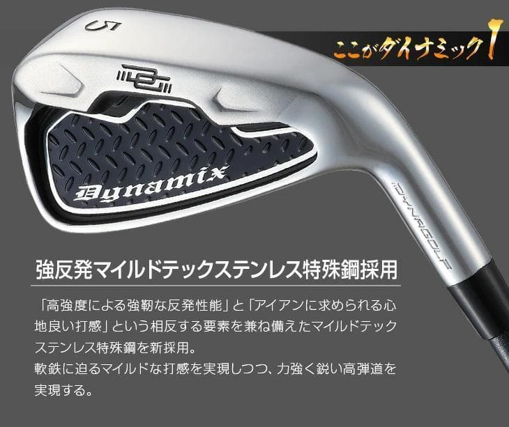 【新品】ダイナミクスアイアン ワークテック飛匠シャフト仕様5番～PW 6本セット