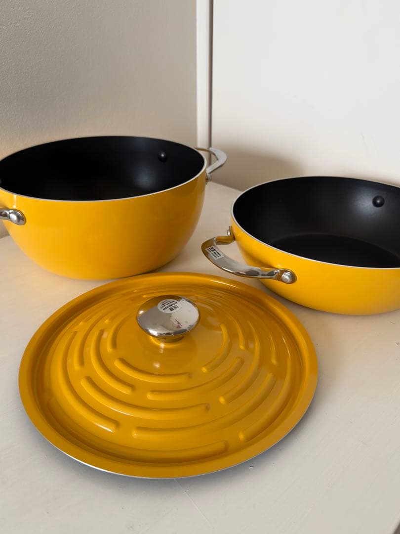 ✨美品✨ MEYER 両手鍋 24cm ライトポットセット イエロー IH対応