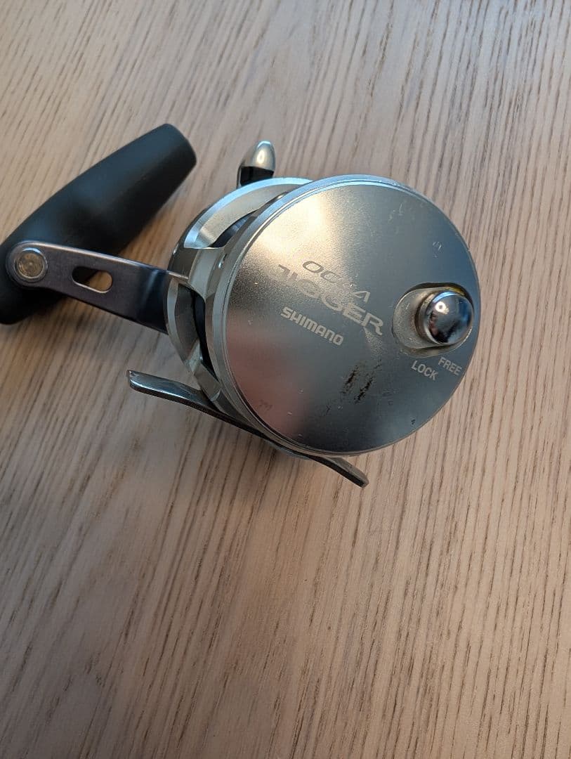 SHIMANO オシアジガー1501HG 左巻き 夢屋T型パワーハンドル付き