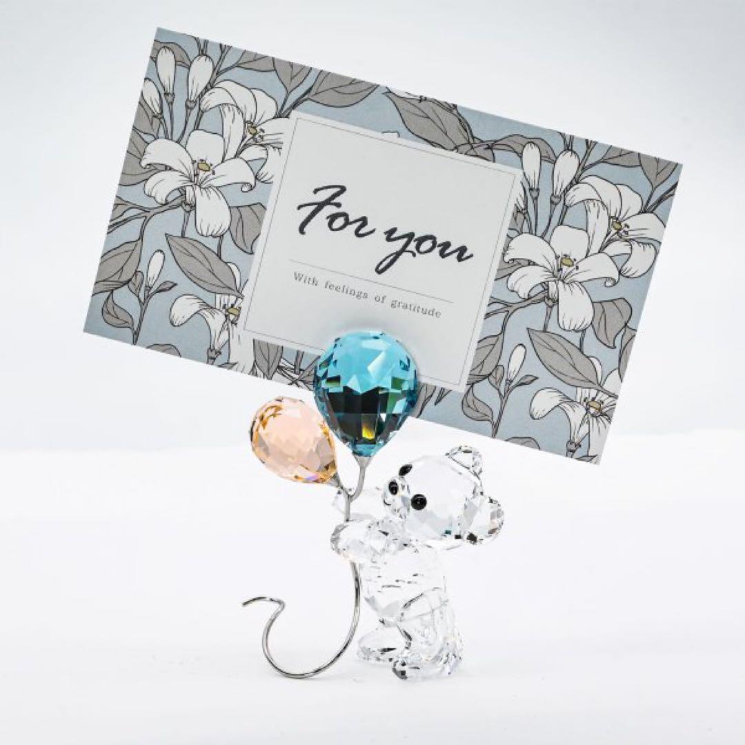 SWAROVSKI 風船ベア クマ メモ フォトスタンド