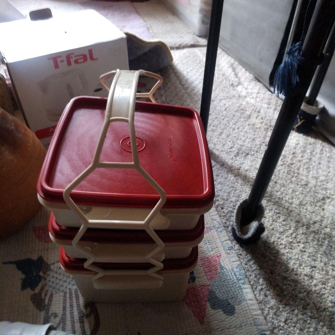 T-fal 弁当箱 4個セット 赤・白