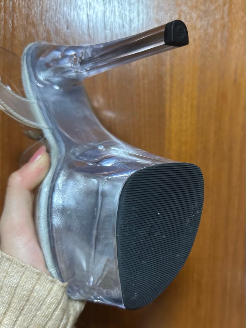 peaser クリアヒール サイズ6 22.5〜23cm ポールダンス