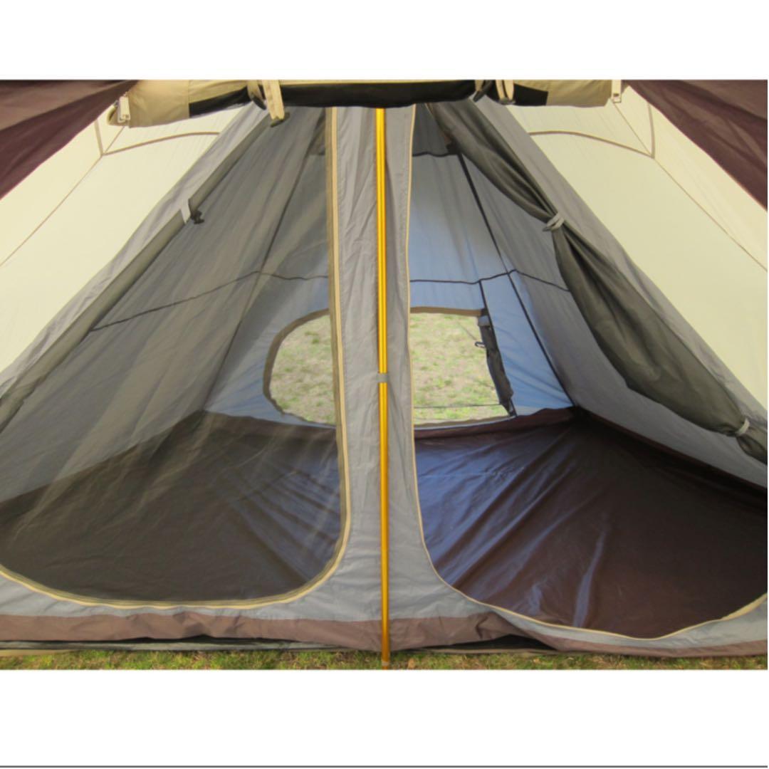 <値下げ>ロゴス 2ルームTepee500スタートパッケージ2 ワンポールテント