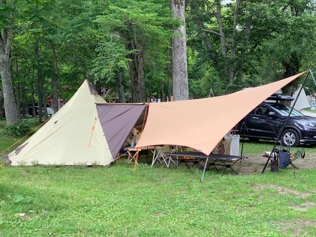 <値下げ>ロゴス 2ルームTepee500スタートパッケージ2 ワンポールテント