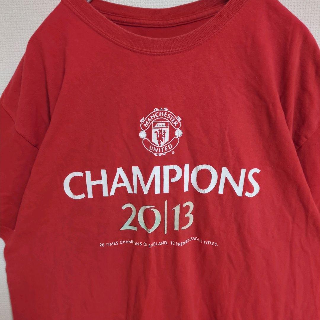 マンチェスターユナイテッド マンU Tシャツ プレミア 記念 2013 赤