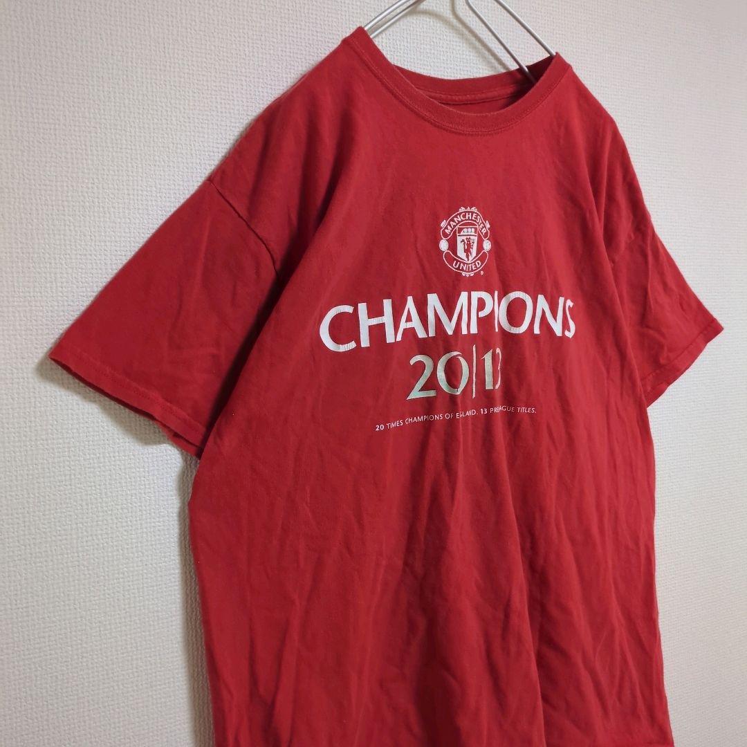 マンチェスターユナイテッド マンU Tシャツ プレミア 記念 2013 赤