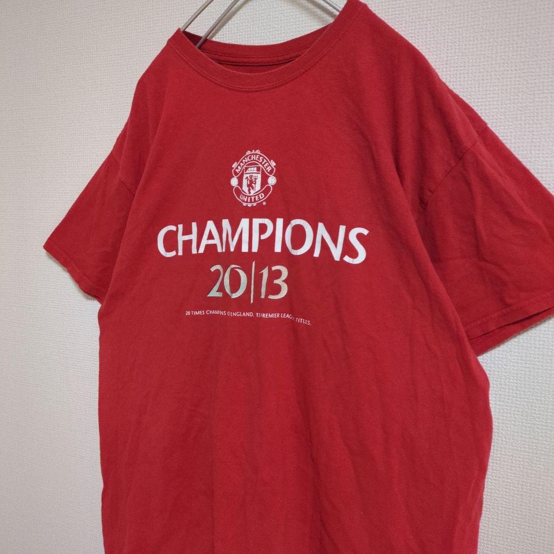 マンチェスターユナイテッド マンU Tシャツ プレミア 記念 2013 赤