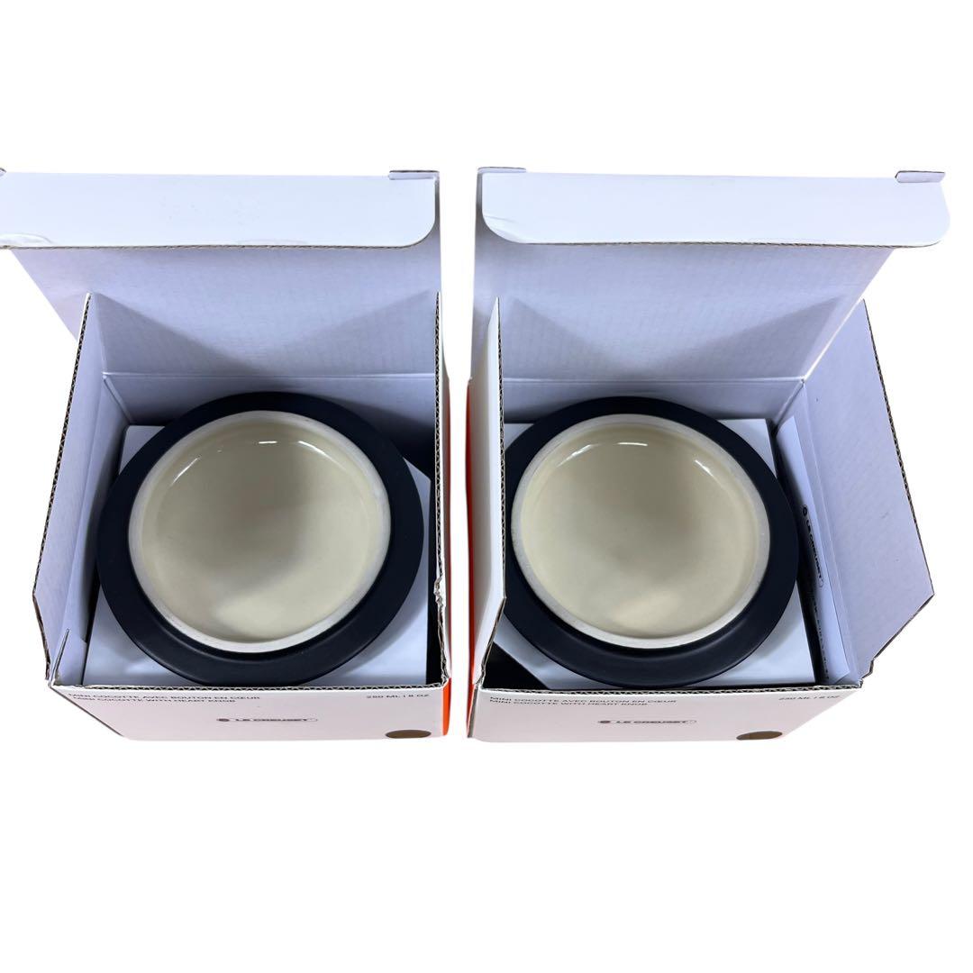 【未使用品】LE CREUSET ミニココット 2個セット マットブラック