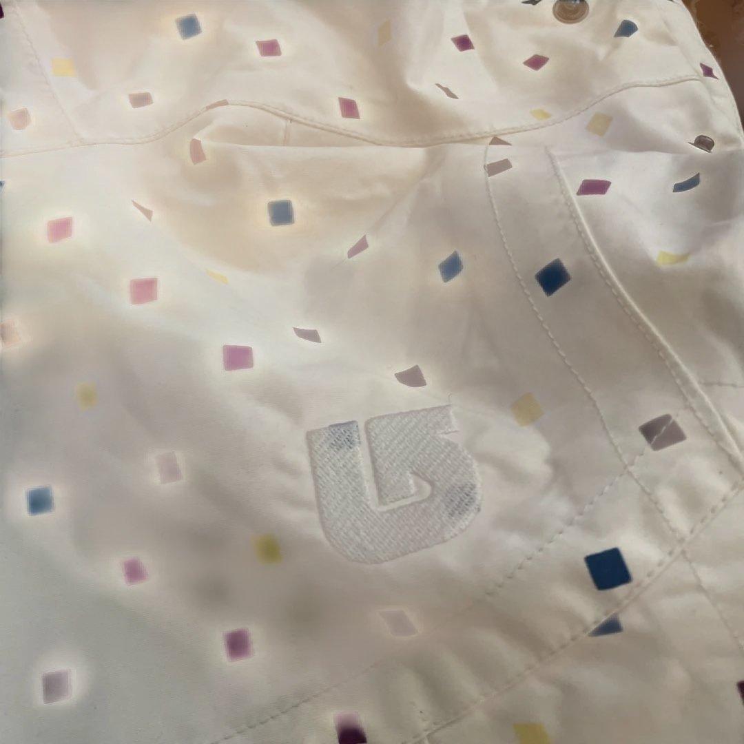 Burton スノーボードジャケット ジュニアM ホワイトドット