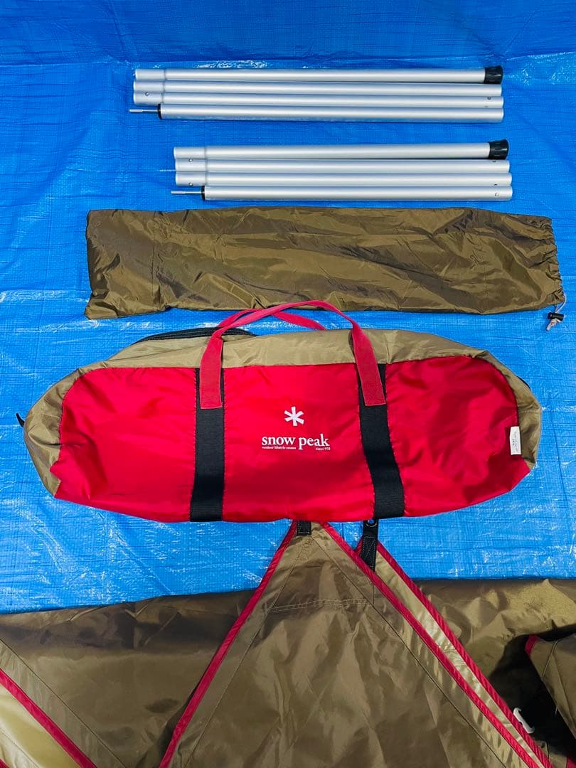 美品  PEAK HDタープ シールド ヘキサ(L) ポール付