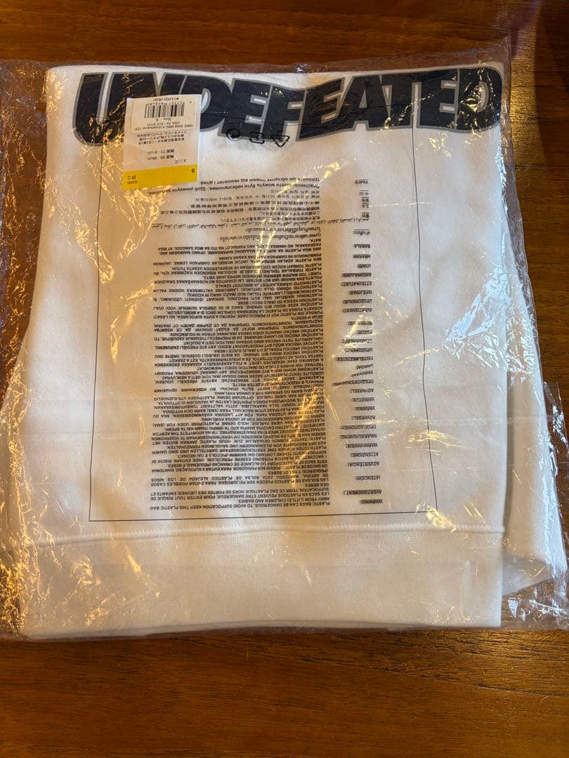 値下げ！2026WBC×UNDEFEATED 限定コラボ　スウェットホワイト S