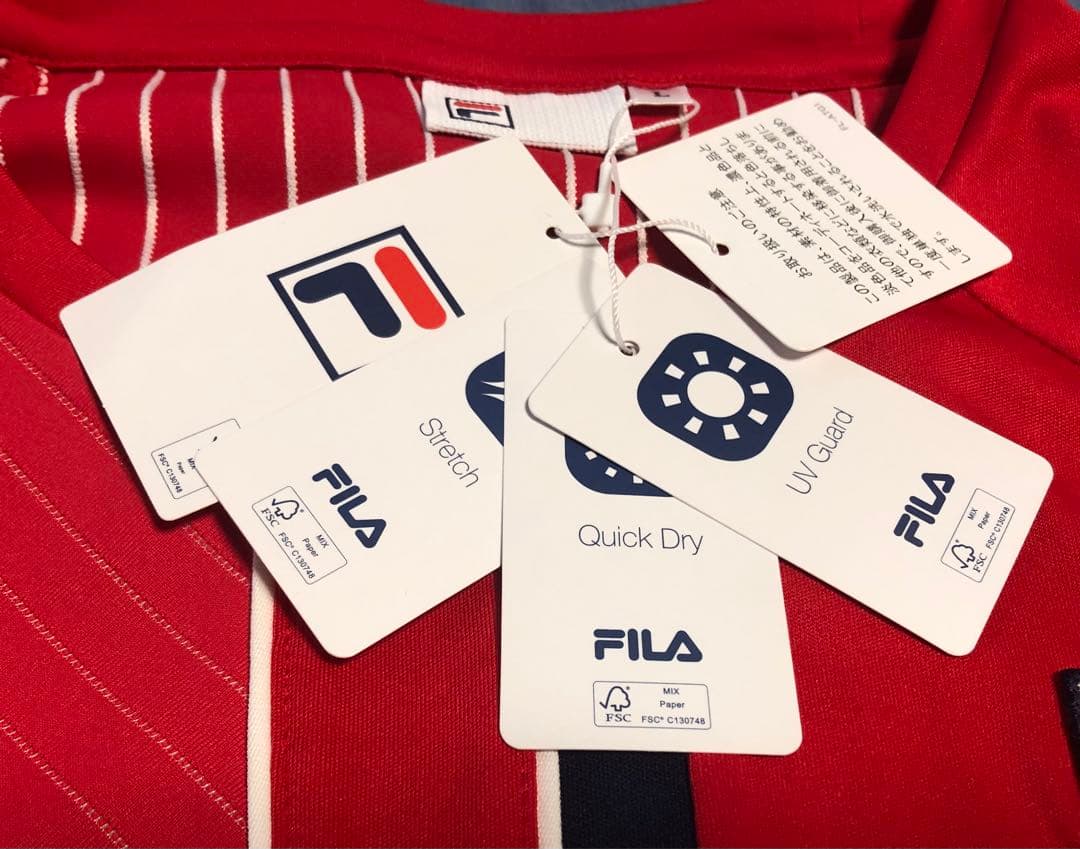 FILA フィラ　テニスウエア ワンピース　Lサイズ　タグ付き新品　レッド