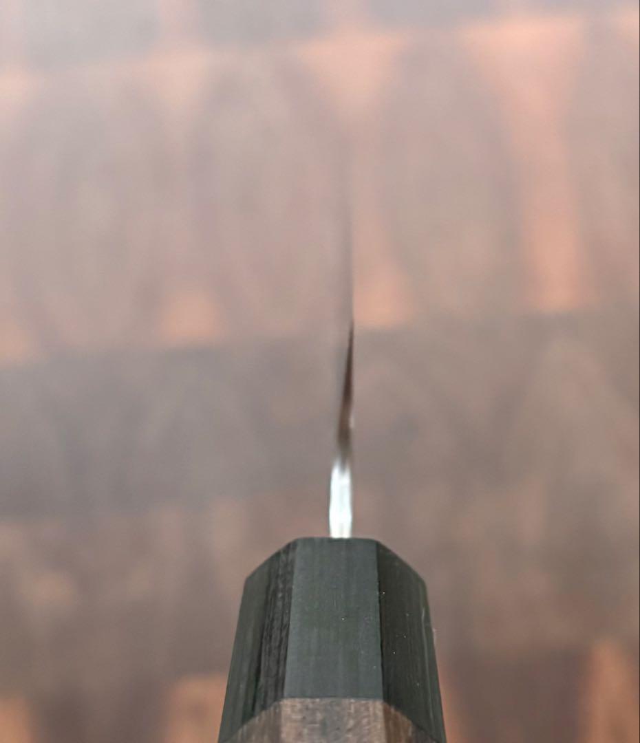 二唐刃物　SPG STRIX 切付　筋引　240mm 包丁槌目　ダマスカス