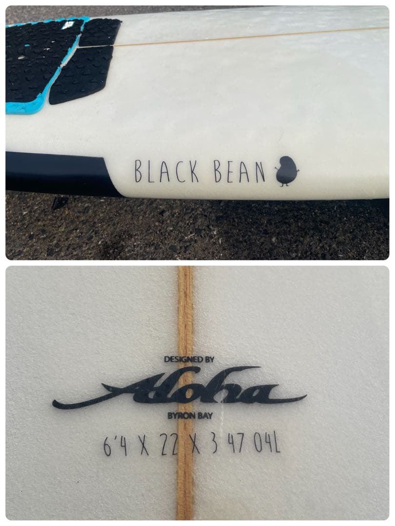 Aloha Black Bean ショートボード 6'4\"