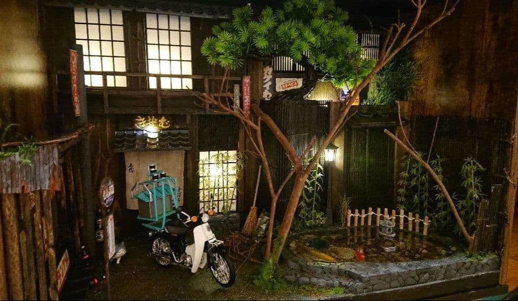 1/12 　出前　スーパーカブ　ジオラマ