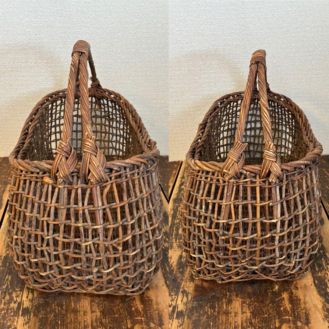 あけび　バスケット　籠　カゴバック　レトロ　かご