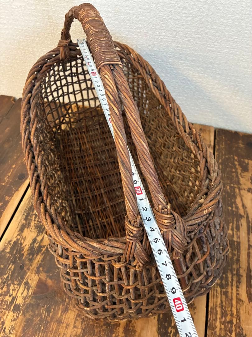 あけび　バスケット　籠　カゴバック　レトロ　かご