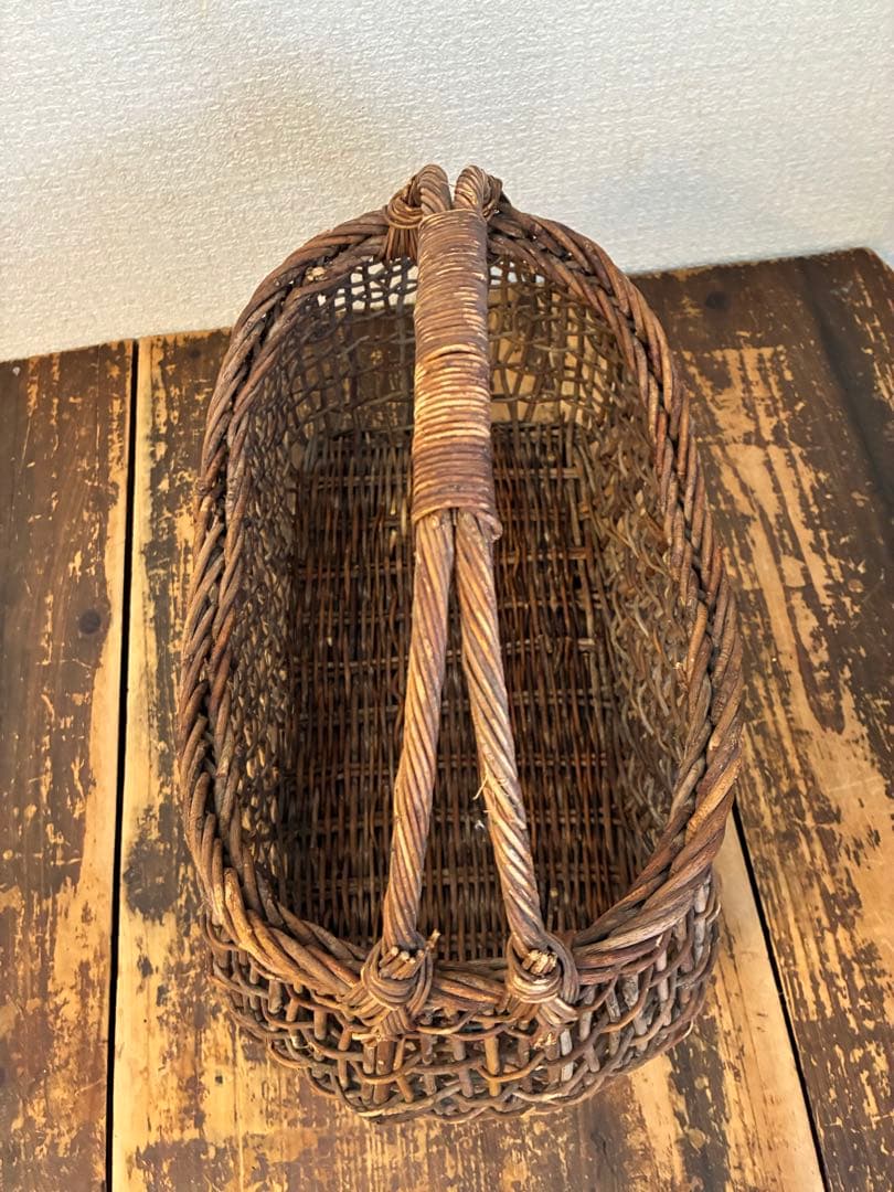 あけび　バスケット　籠　カゴバック　レトロ　かご