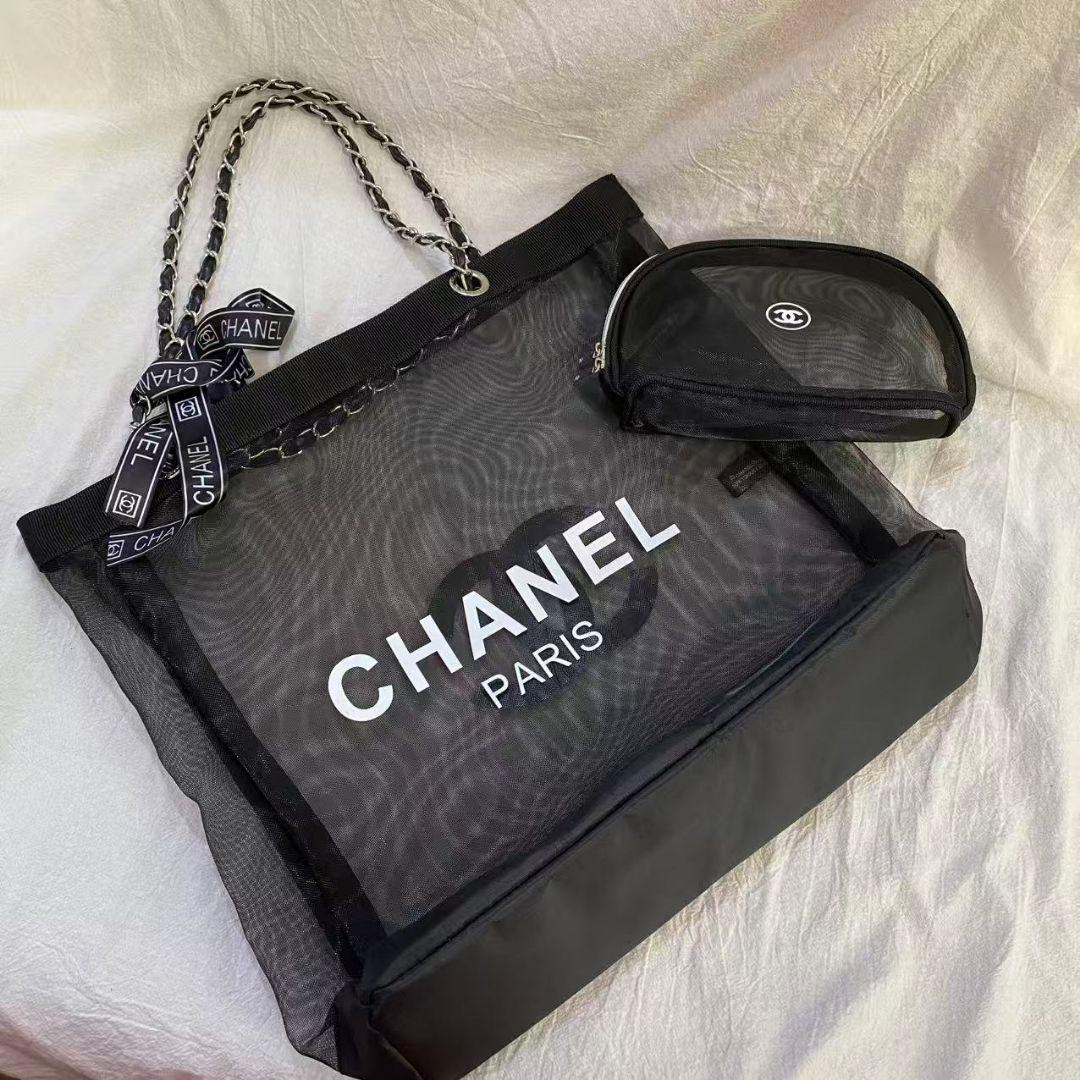 CHANEL ノベルティ メッシュショルダーバッグ 大容量