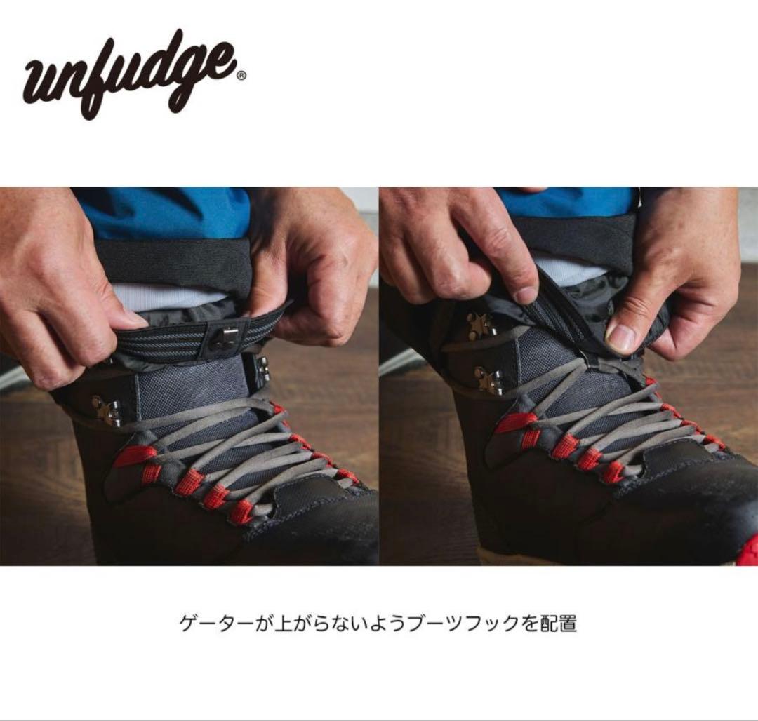 unfudge GENTLE BIB PANTS ブラック Lサイズ 25-26