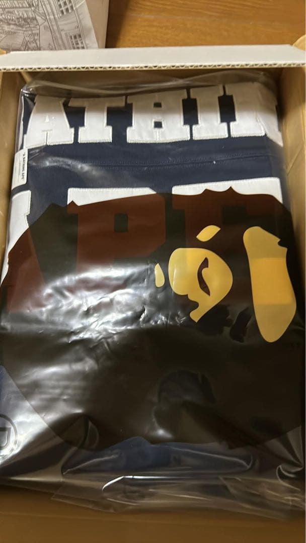 BAPE FOOTBALL JERSEY M ネイビー