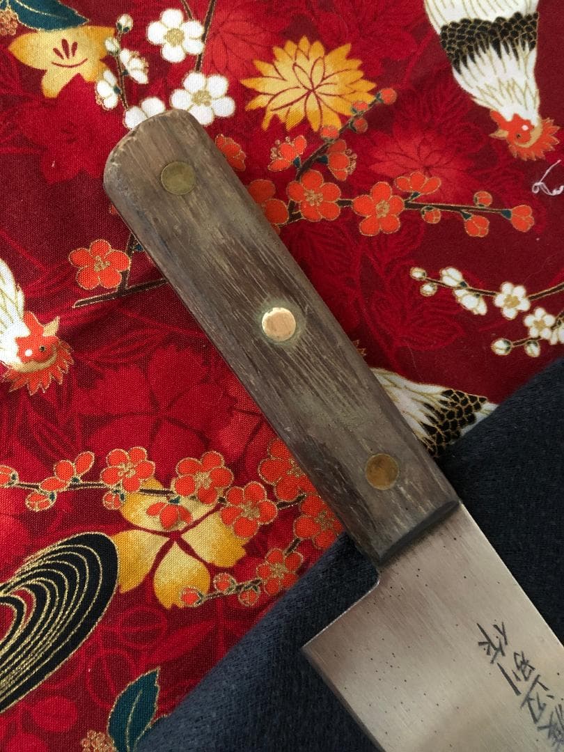 【研ぎ済み】日本鋼・全鋼製　渡辺　牛刀包丁　和包丁　ナイフ　料理　釣り