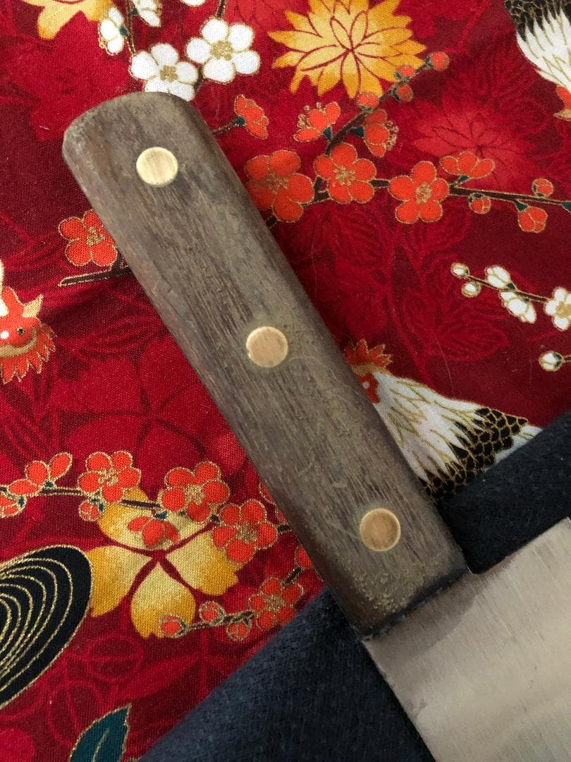 【研ぎ済み】日本鋼・全鋼製　渡辺　牛刀包丁　和包丁　ナイフ　料理　釣り