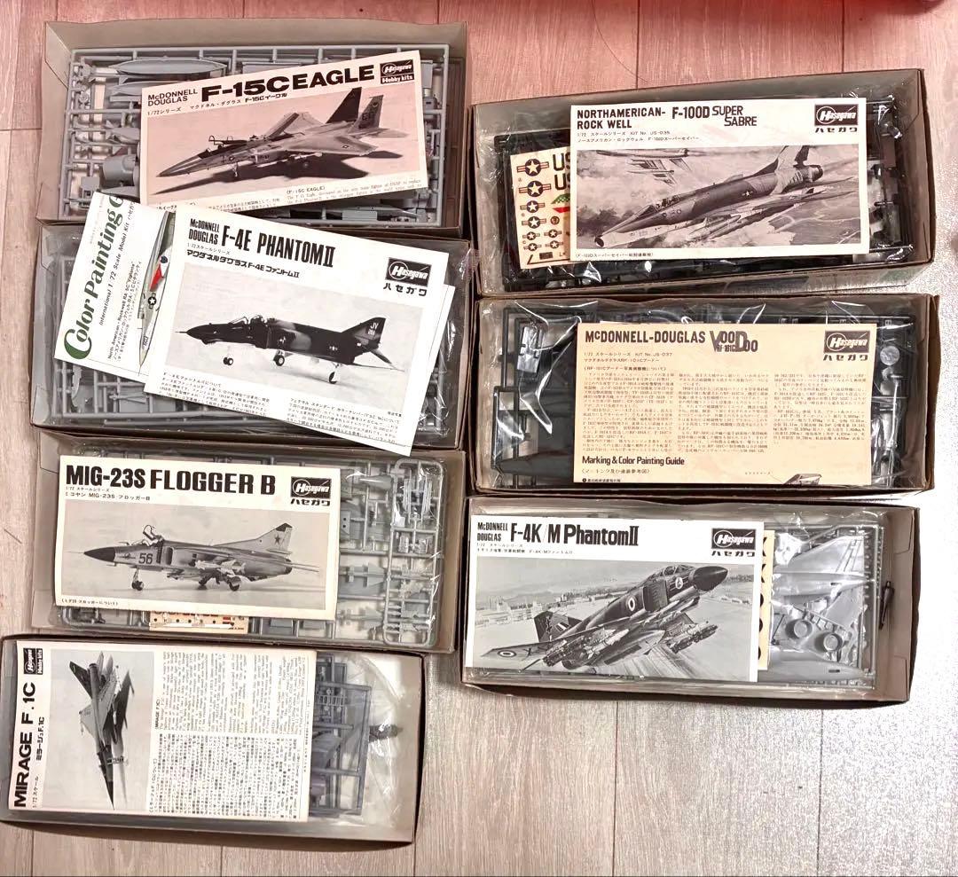 旧ハセガワ1/72戦闘機プラモデル　未組立　ミラージュ　ファントム