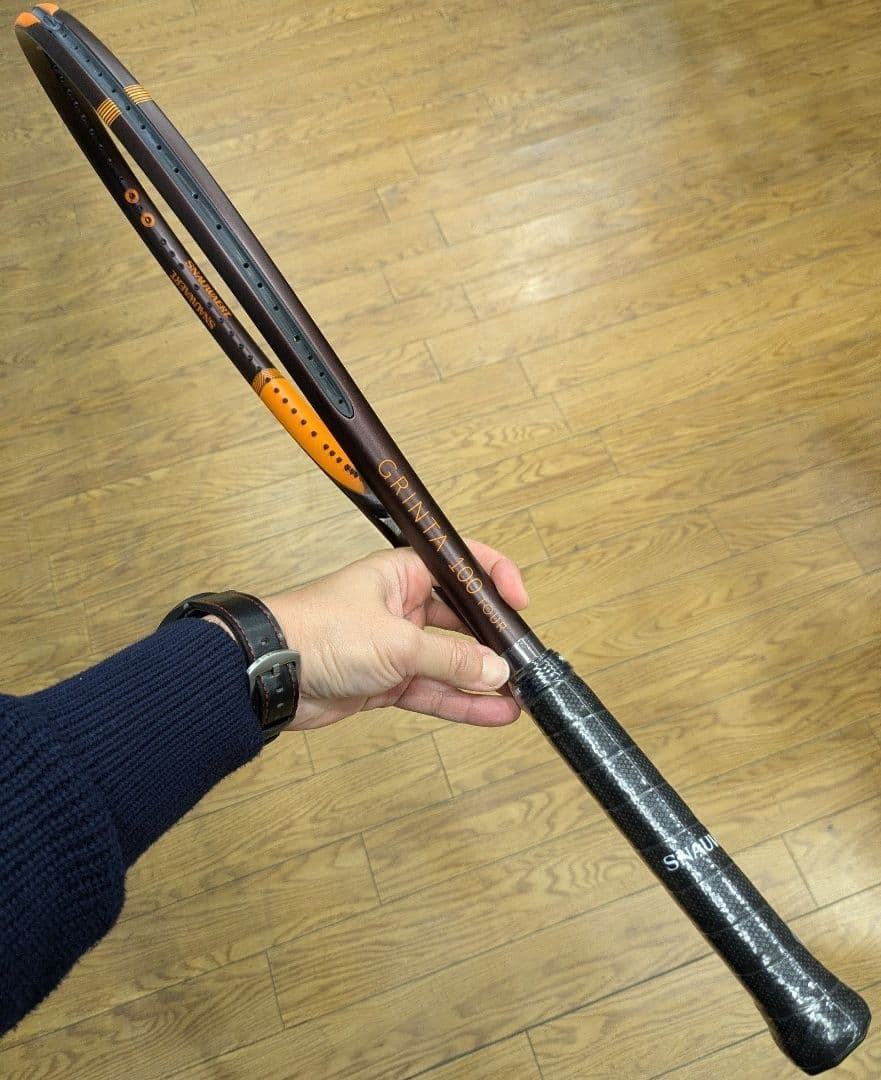 [新品・未使用]スノワート グリンタ100ツアーG2+希望テンションでガット張り
