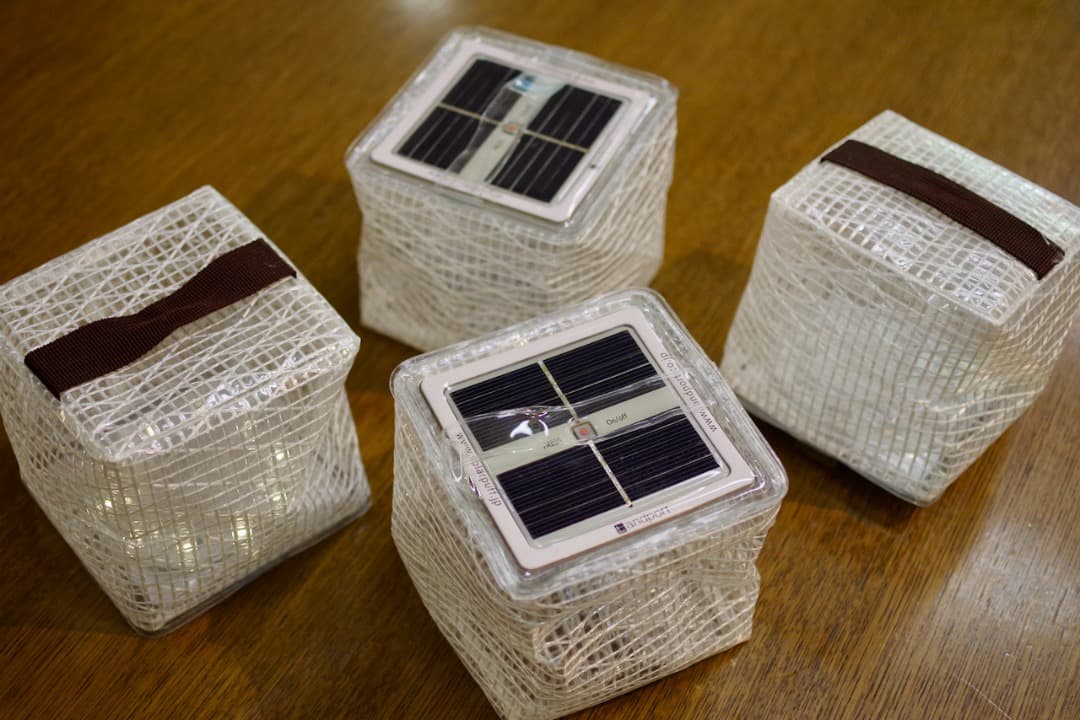 Landport solar puff ウォームライト（4個セット）