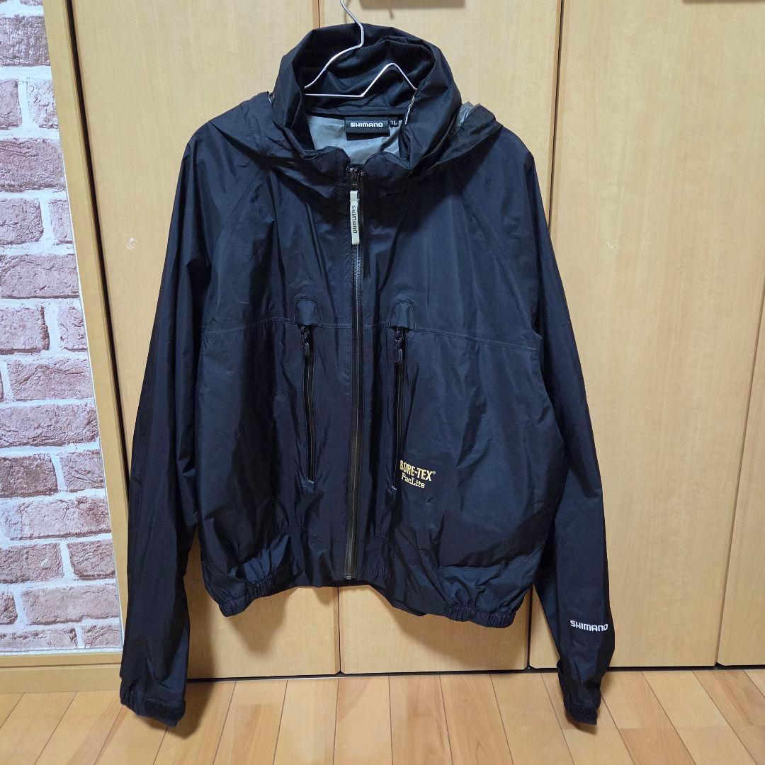 【美品】シマノGORE-TEX Paclite　3L ショート丈　ブラック