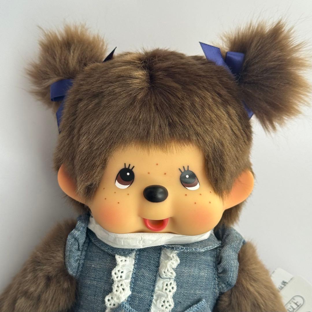 elle モンチッチ Mサイズ 女の子 デニムチェックスカート