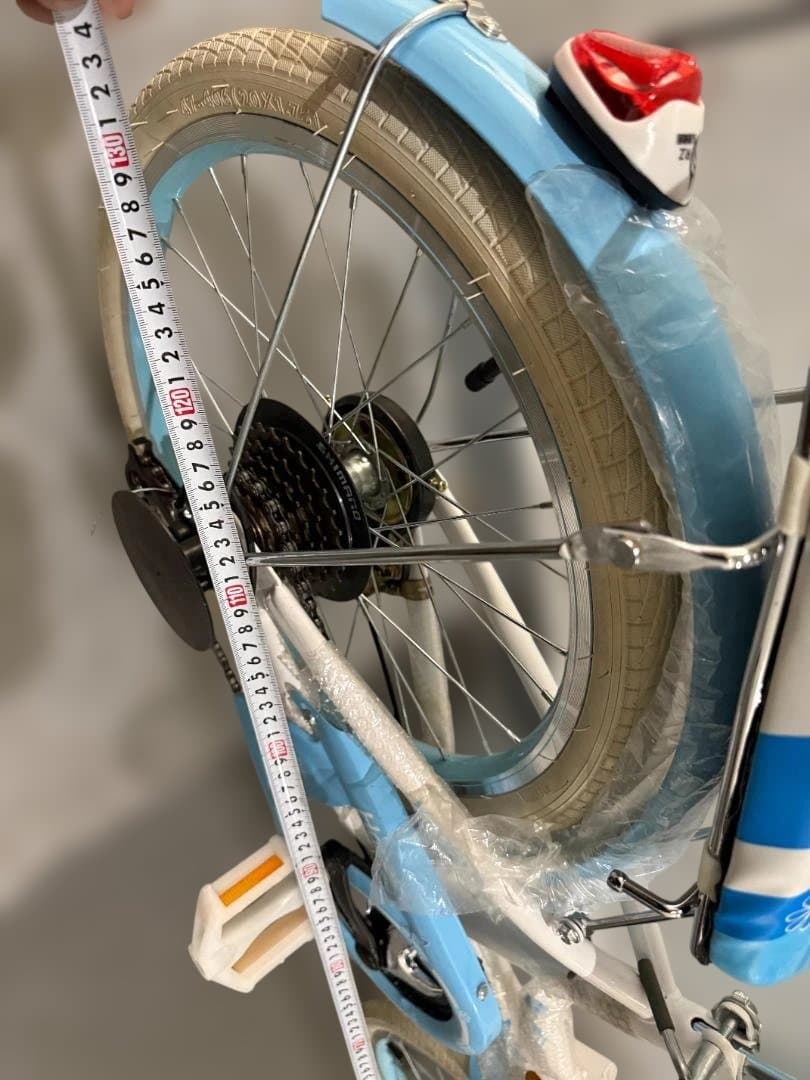 子供用自転車 青と白