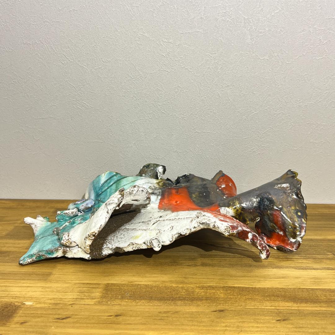 超美品 希少 森正 陶芸 万古焼 魚の壁掛け 現代アート 馬酔木窯