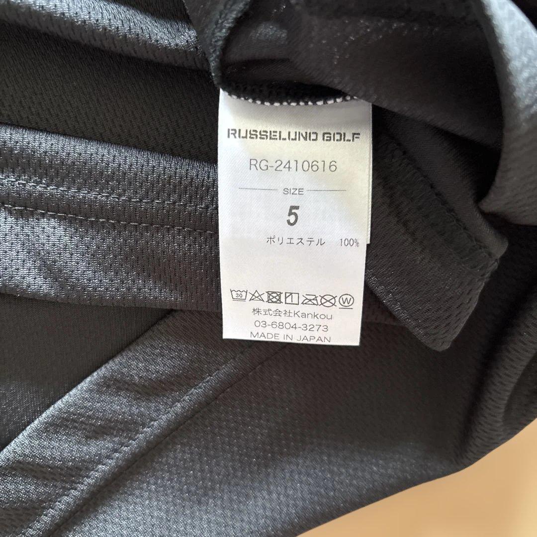 ☆新品☆RUSSELUNO GOLF ラッセルノブラック半袖シャツ サイズL