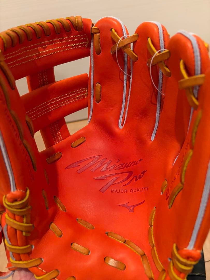 Mizuno Pro 硬式グローブ オレンジ