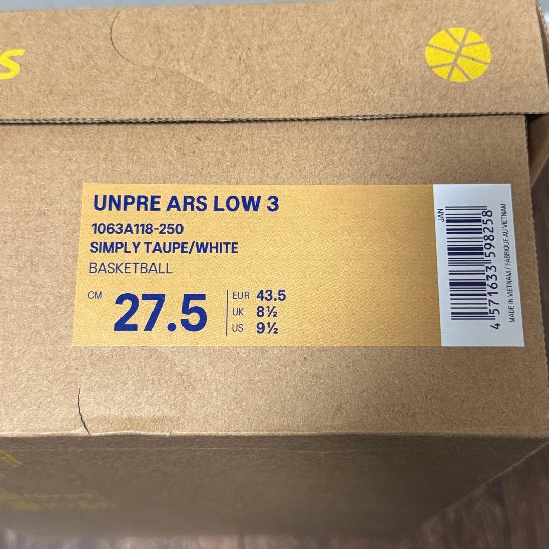 シューズ(男性用) ballaholic ASICS UNPRE ARS LOW 3 27.5cm
