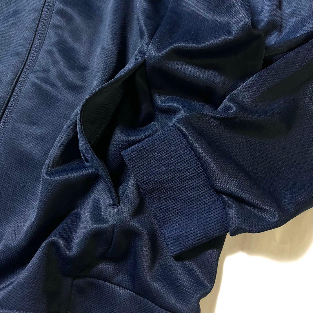 【美品】アディダス　スリーストライプ　トラックジャケット　ジャージ　ネイビー　O
