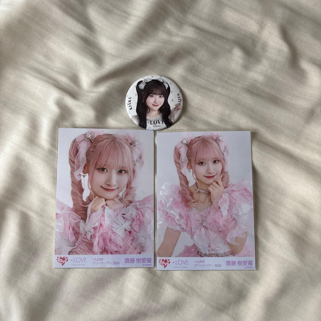 齋藤樹愛羅 魔法少女 宝石衣装 アクスタ生写真 缶バッジ