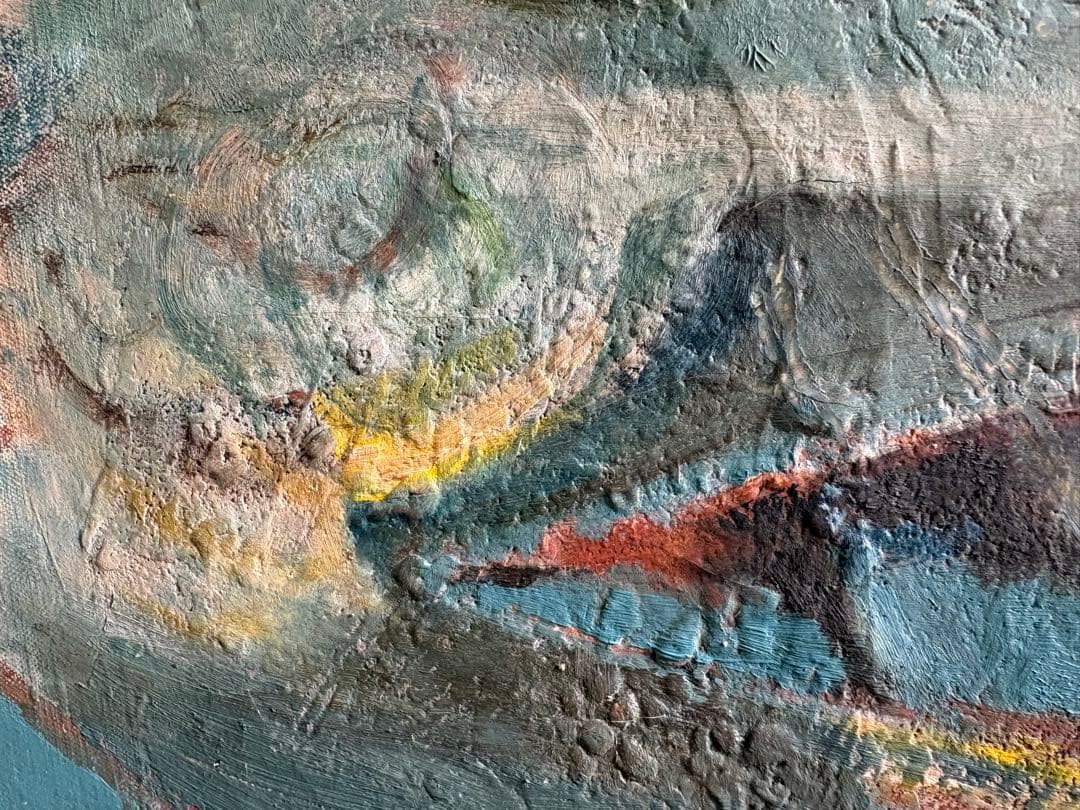 竹中三郎　油絵　「鳥」