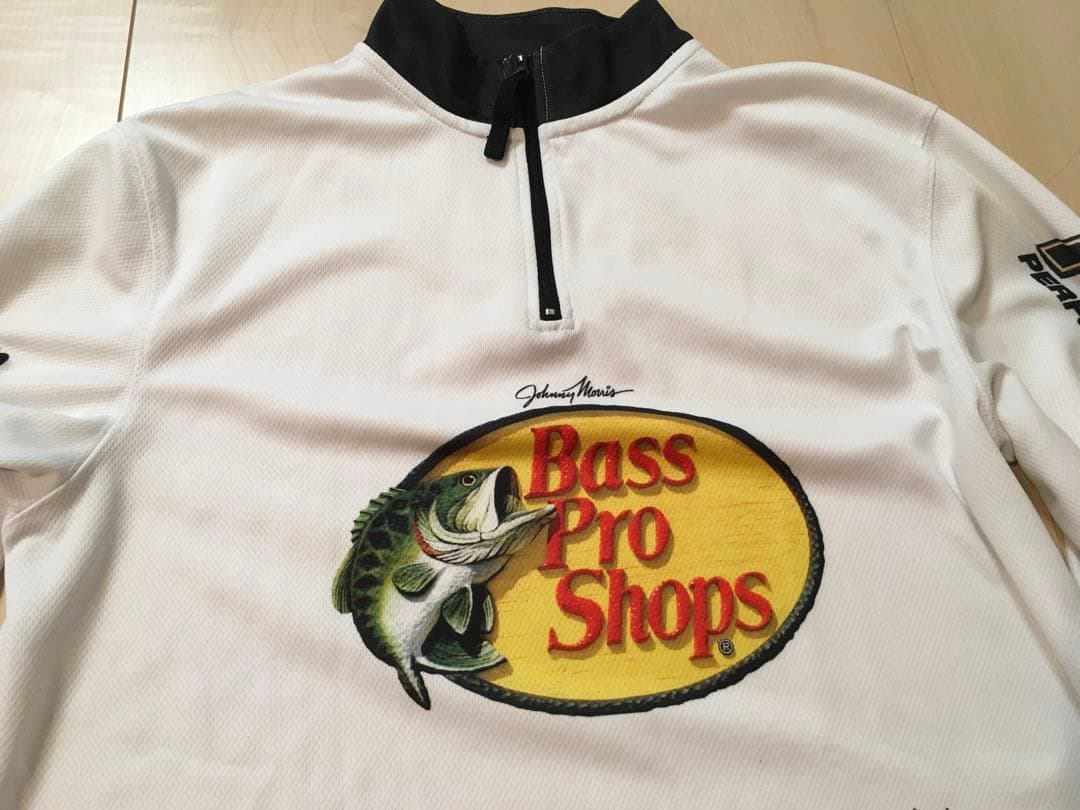 BASS PRO SHOPS フィッシングシャツ ホワイト／ブラック M（L）
