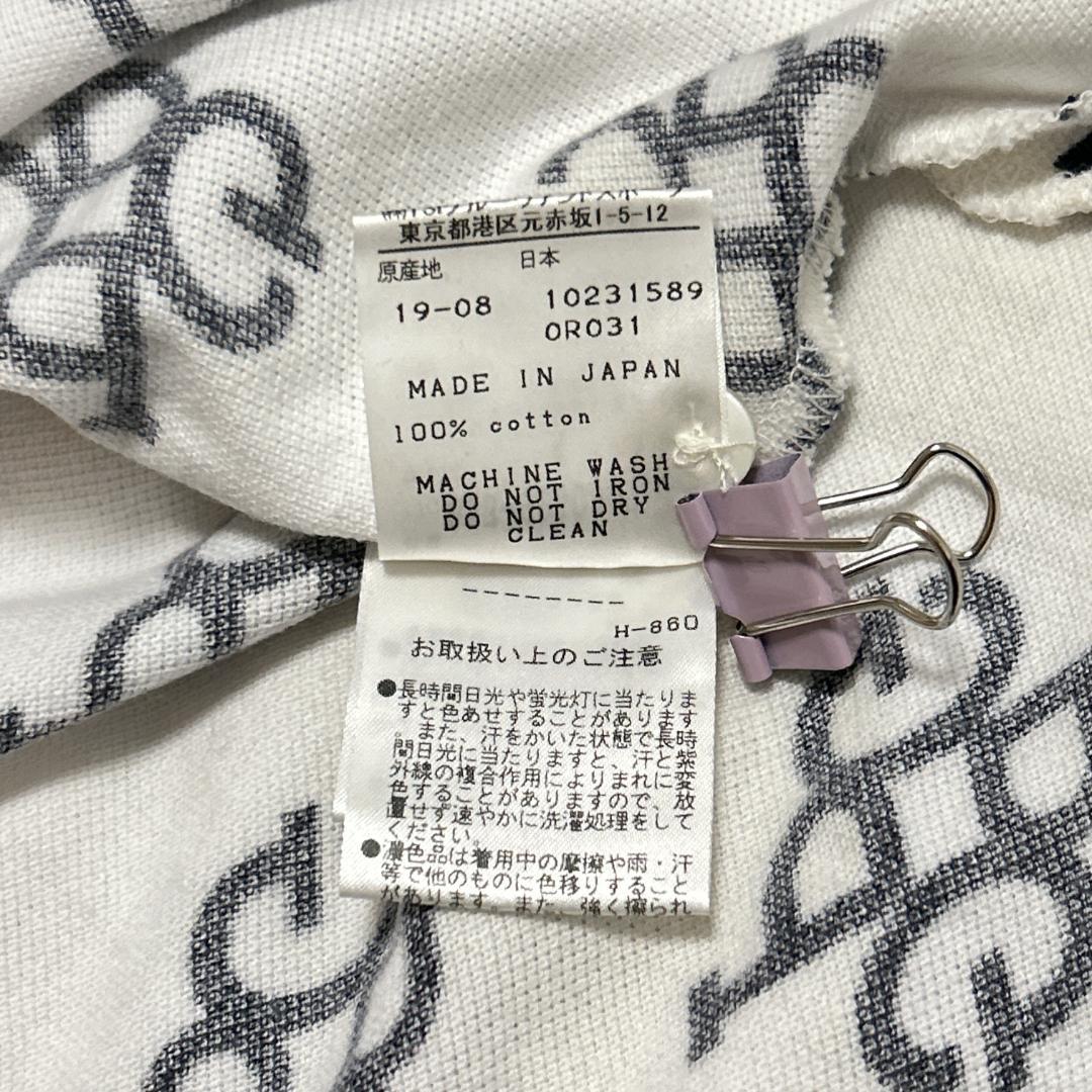 パーリーゲイツ ポロシャツ M コットン 総柄 希少PGモノグラムロゴ 日本製