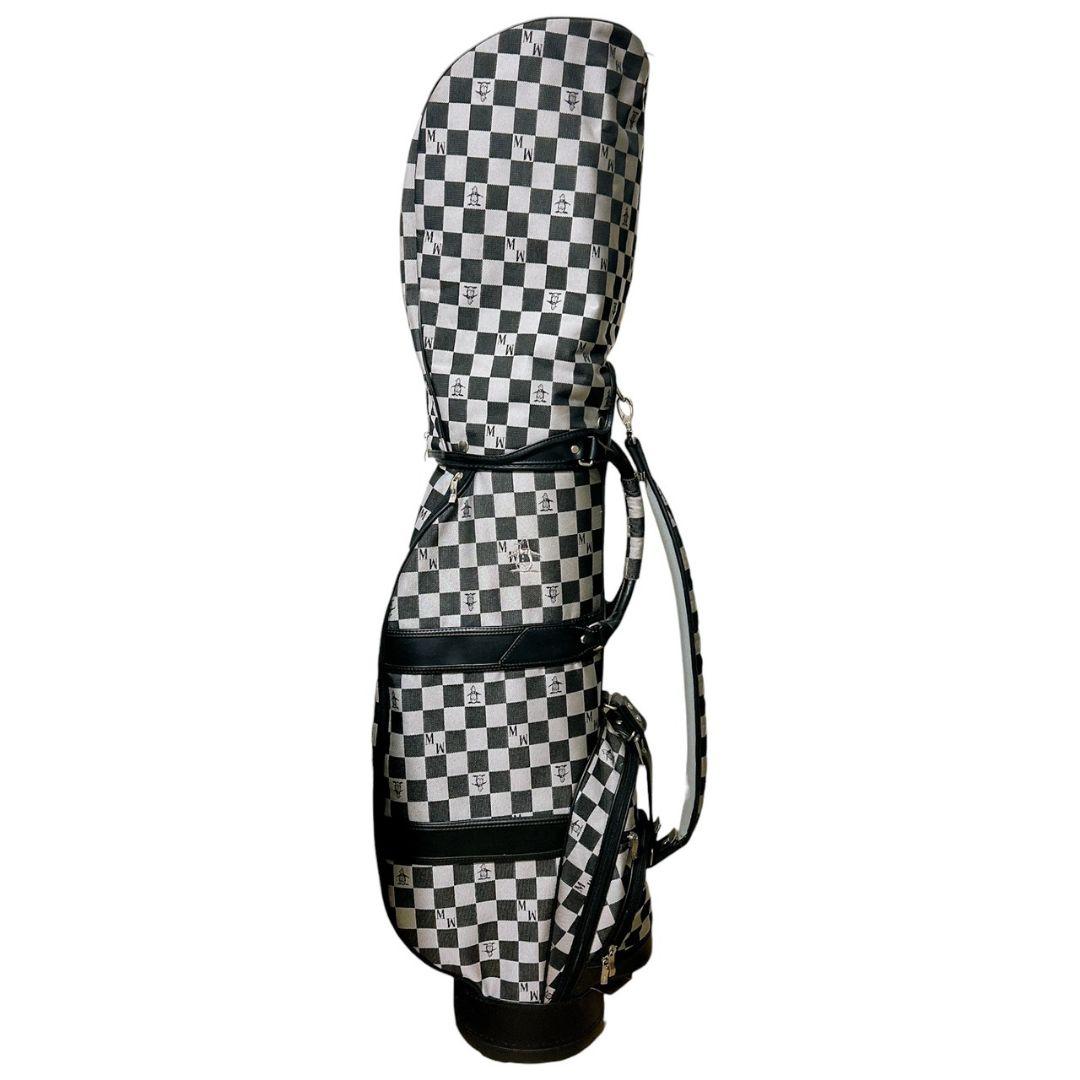 【希少 チェック柄】 Munsingwear キャディバッグ モノトーン 美品