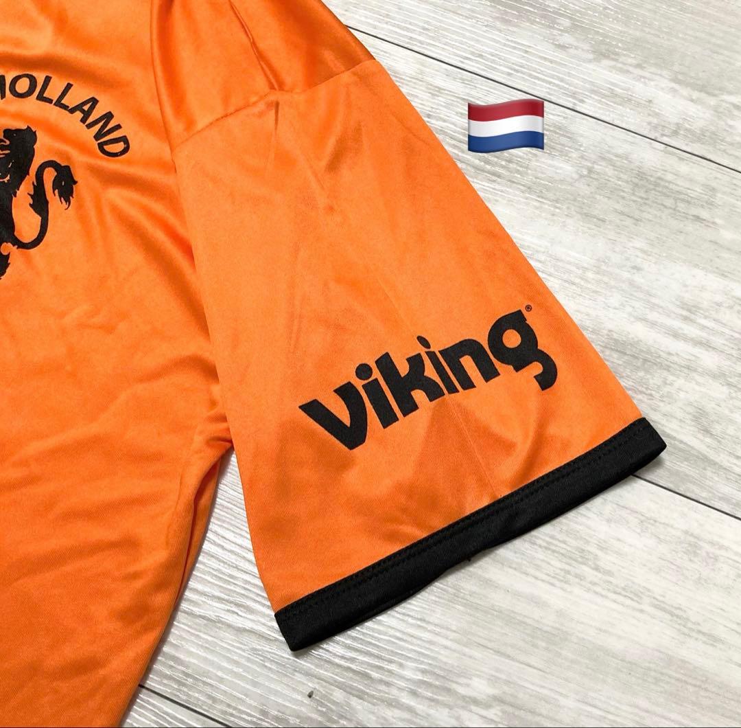 希少品！サッカー オランダ代表 エムブレム× viking メンズ 半袖Ｔシャツ